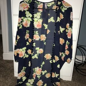 Cardigan with summer flowers